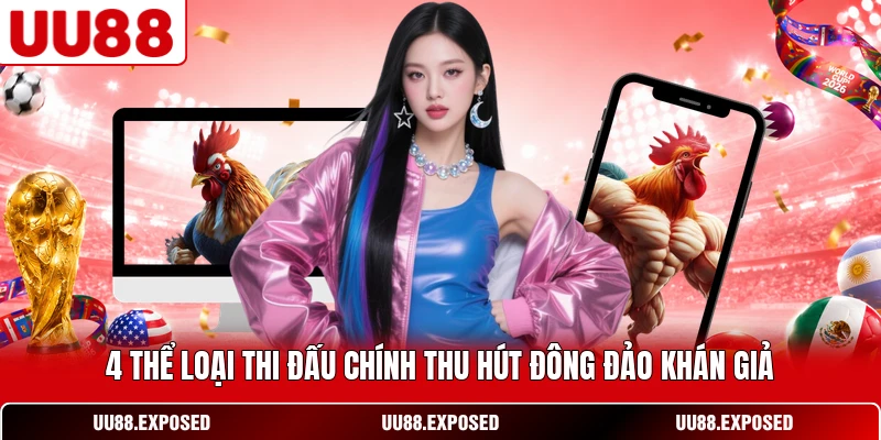 Bốn thể loại thi đấu đá gà thường được nhắc đến