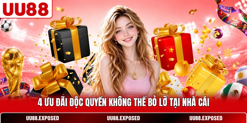 4 ưu đãi độc quyền không thể bỏ lỡ tại nhà cái