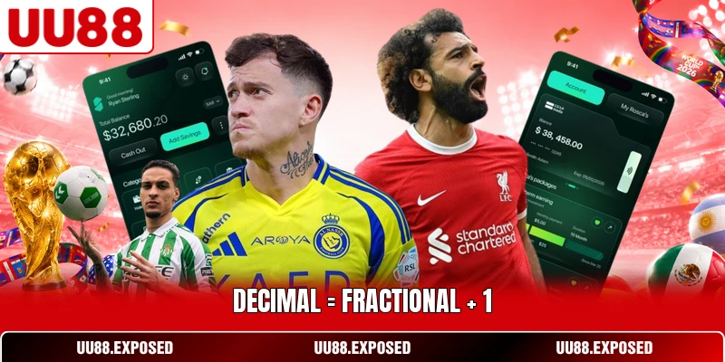Decimal bằng Fractional cộng 1